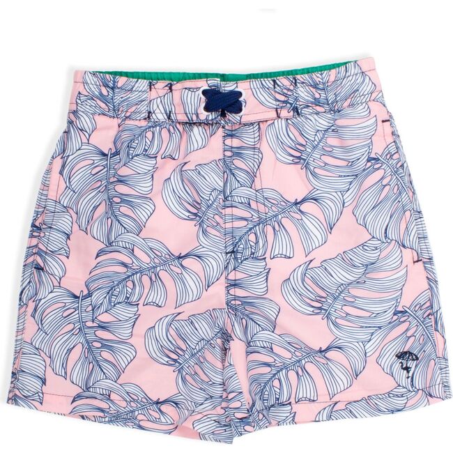 Swim Trunks, Pink Monstera - Swim Trunks - 1