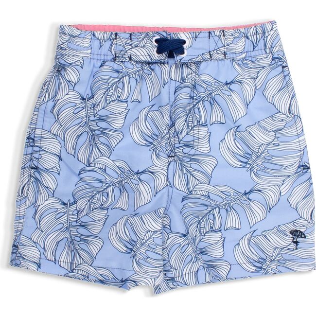 Swim Trunks, Blue Monstera - Swim Trunks - 1