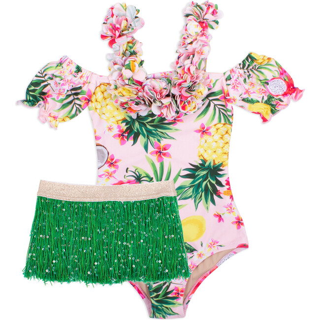 Off the Shoulder One Piece, Hula Girl