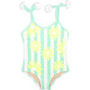 Flip Sequin One Piece, Mint Daisy - One Pieces - 1 - thumbnail
