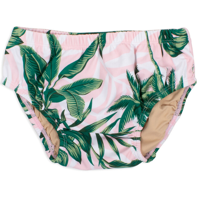 Diaper Cover, Pink Palm