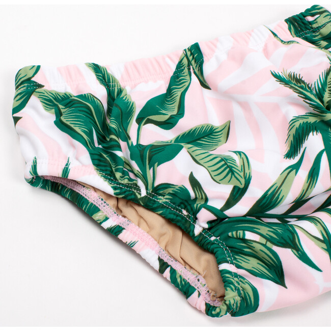 Diaper Cover, Pink Palm - One Pieces - 2