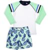 Rashguard Set, Mint Pineapple - Swim Trunks - 1 - thumbnail
