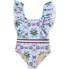 Social Butterfly Ruffle Shoulder Swimsuit - One Pieces - 1 - thumbnail