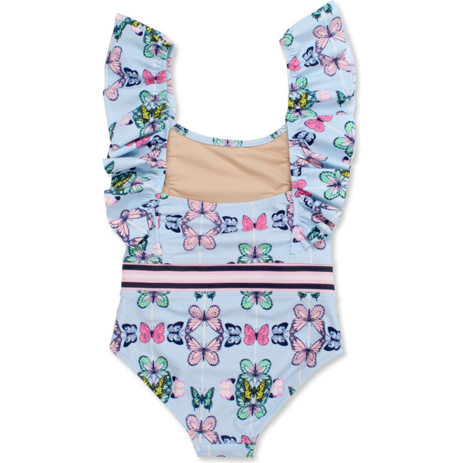 Social Butterfly Ruffle Shoulder Swimsuit - One Pieces - 2