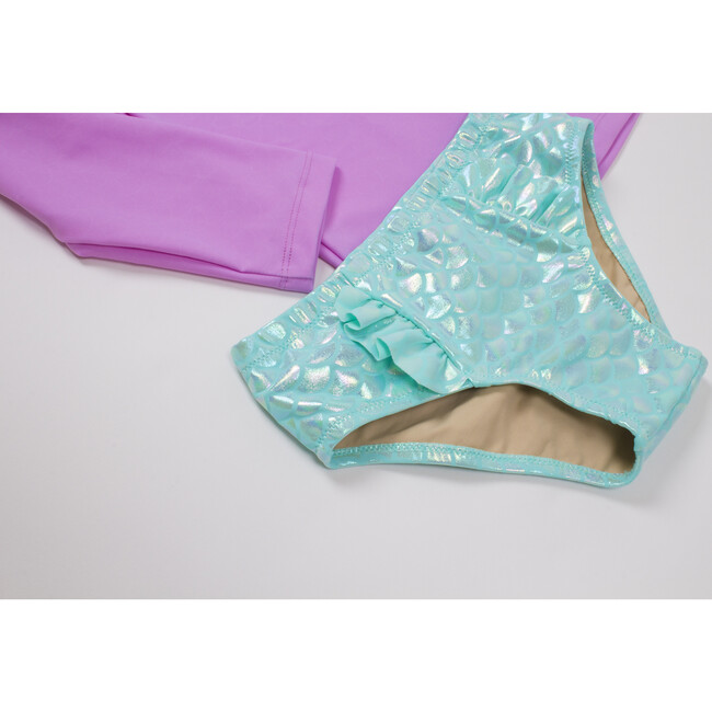 Mermaid on Duty Rashguard Set, Lilac - Rash Guards - 3