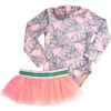 Tutu Rashguard One Piece, Pink Monstera - One Pieces - 1 - thumbnail