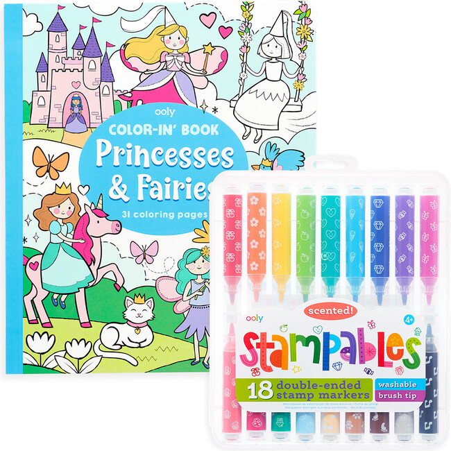 Princess & Fairies Stampables Coloring Pack