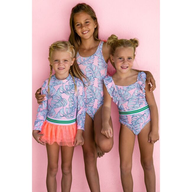 One Piece Fringe Back, Pink Monstera - One Pieces - 2