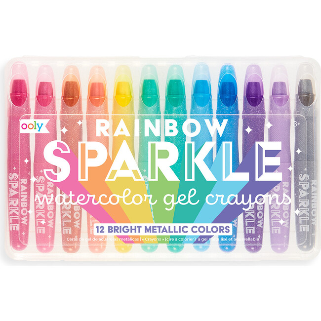 Rainbow Sparkle Watercolor Gel Crayons - Arts & Crafts - 1 - zoom