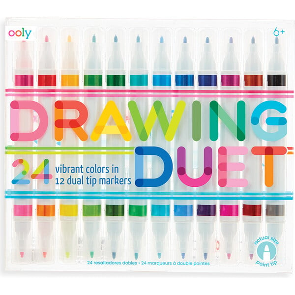 Drawing Duet Double-Ended Markers - OOLY Arts & Crafts | Maisonette