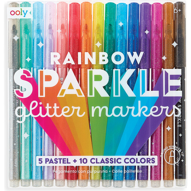 Rainbow Sparkle Glitter Markers - Arts & Crafts - 1 - zoom