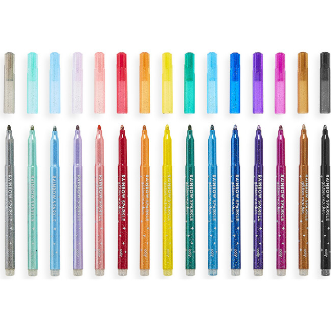 Rainbow Sparkle Glitter Markers - Arts & Crafts - 3