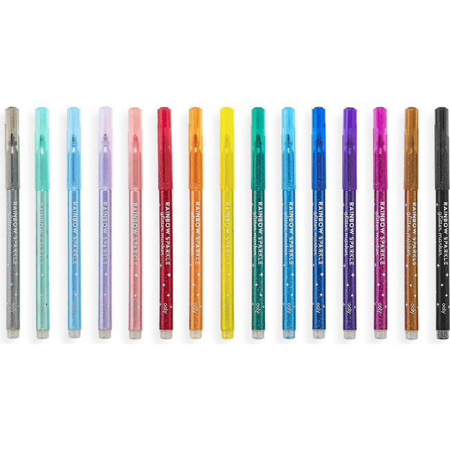 Rainbow Sparkle Glitter Markers - Arts & Crafts - 4