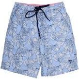 Men's Swim Trunks, Blue Monstera - Swim Trunks - 1