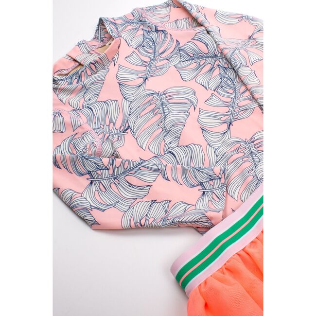 Tutu Rashguard One Piece, Pink Monstera - One Pieces - 3