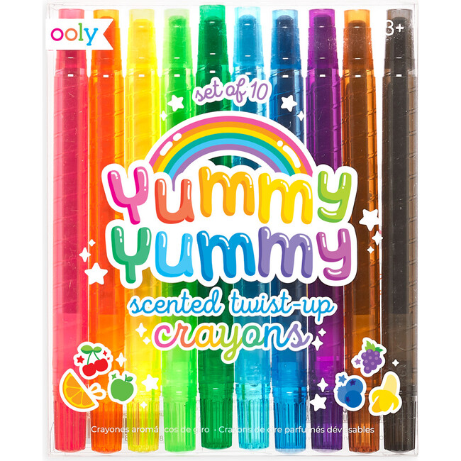 Yummy Yummy Scented Twist-Up Crayons, Set of 10