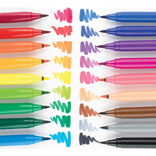 Big Bright Brush Markers, Set of 18 - Arts & Crafts - 2