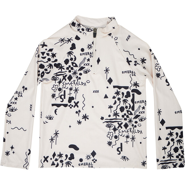 Pixis Kids Rash Guard, White