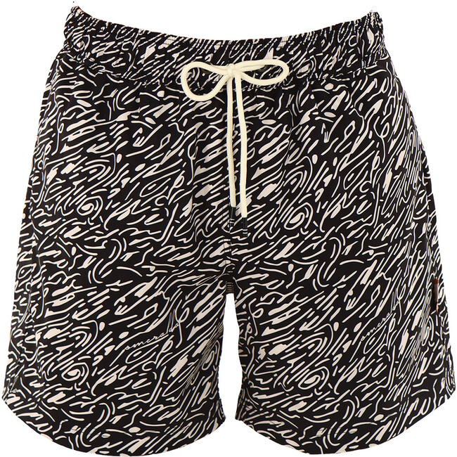 Pixis Boy Swim Trunk, Black - Shorts - 1