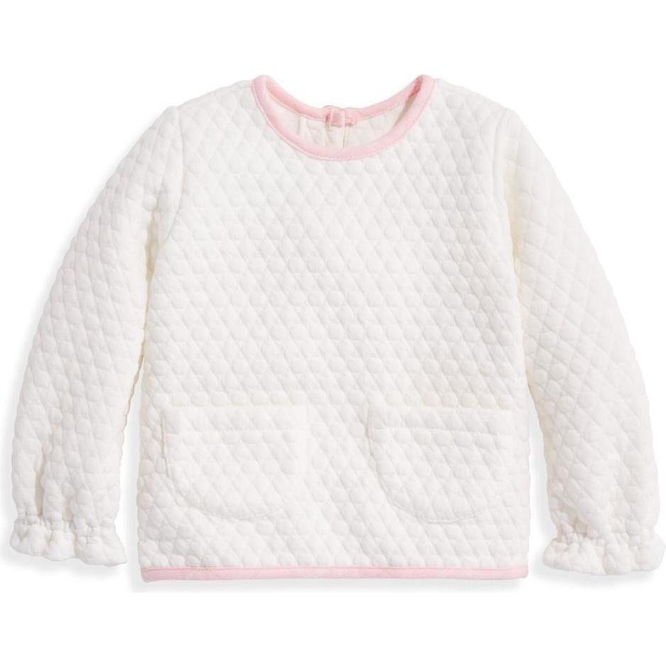 PINK SWEATER IN QUILTED JERSEY, BABY