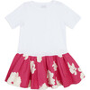Mini Katlyn Dress, Shadow Blossom Cerise/White Combo - Dresses - 1 - thumbnail