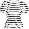 Women's Kelsey Top, Seasalt/Black Stripe - Blouses - 1 - thumbnail