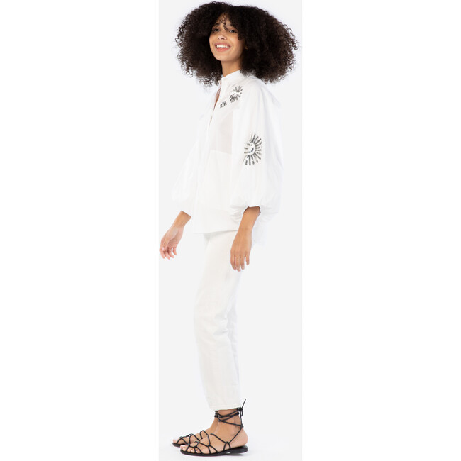 Women's Marina Top, White - Blouses - 2