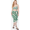Women's Elora Sarong, Shadow Blossom Jade Green/White - Cover-Ups - 2