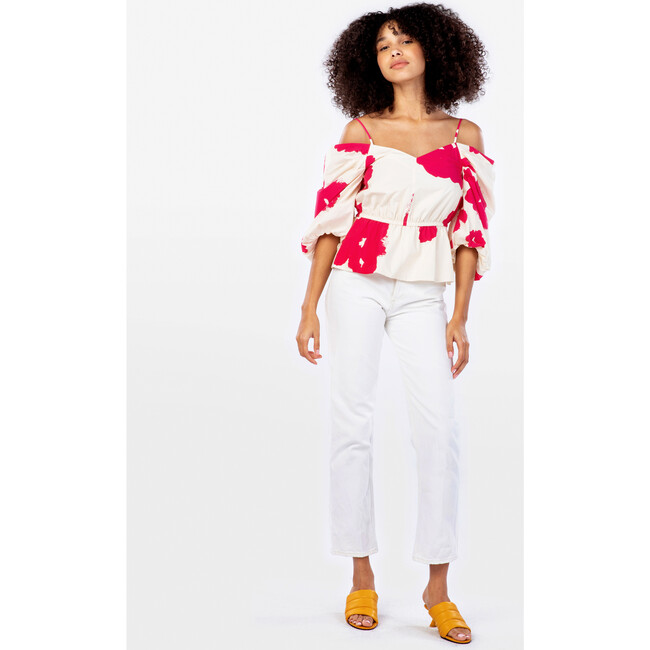 Women's Caroline Top, Shadow Blossom Seasalt Multi - Blouses - 3
