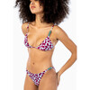 Women's Tia Bikini Bottom, Brushstroke Coral Araucana/Fig Multi - Two Pieces - 6