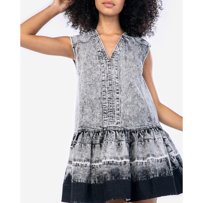 Women's Allie Dress, Black/Seasalt Acid Wash - Dresses - 3