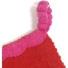 Hand Felted Berries Stocking, Red