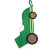 Hand Felted Wool Kids Christmas Stocking - Green Racecar - Stockings - 1 - thumbnail