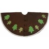 Hand Felted Green Trees Tree Skirt, Brown - Tree Skirts - 1 - thumbnail