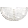 Handmade Christmas Tree Skirt in Velvet-White with Sequins - Tree Skirts - 1 - thumbnail