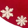 Hand Felted Snowflake Tree Skirt, Red - Tree Skirts - 2