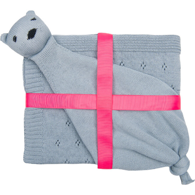 Trefle Baby Gift Set, Blue Grey - Blankets - 1