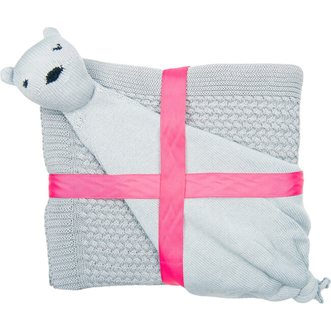 Criss Cross Baby Gift Set, Alice Blue - Blankets - 1