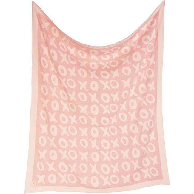 Xoxo Baby Blanket Set, Pink/Ivory