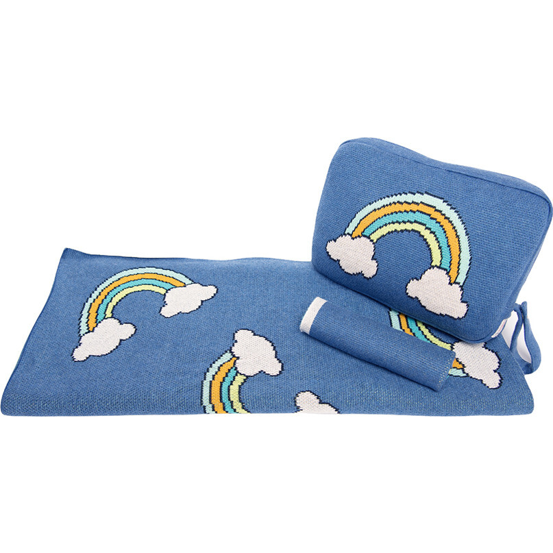Rainbow Baby Blanket Set, Marine - Blankets - 1