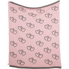 Twin Hearts Baby Blanket Set, Grey/Pink - Blankets - 2