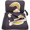 Rainbow Smiles Baby Blanket Set, Navy - Blankets - 2 - thumbnail