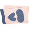 Hearts Reversible Blanket Travel Set, Marine/Pink - Blankets - 3