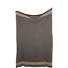 Reversible Stripe Blanket Travel Set, Dark Grey/Pale Whisper - Blankets - 4 - thumbnail