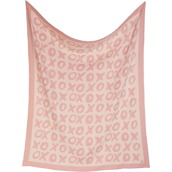 Xoxo Baby Blanket Set, Pink/Ivory - Blankets - 4