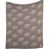 Twin Hearts Baby Blanket Set, Grey/Pink - Blankets - 3