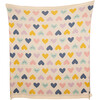 Smiley Hearts Baby Blanket Set, Pink/Yellow - Blankets - 4