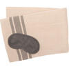 Reversible Stripe Blanket Travel Set, Dark Grey/Pale Whisper - Blankets - 6