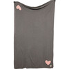 Hearts Reversible Blanket Travel Set, Dark Grey Blossom - Blankets - 6 - thumbnail